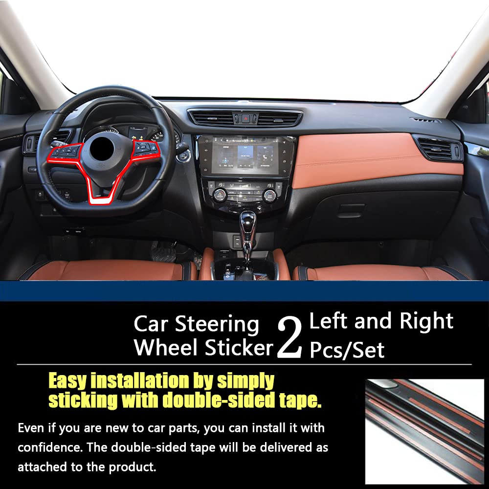 ABS Steering Wheel Cover 3Pcs Set - Carbon Fiber Style for Nissan Rogue/Altima (2018-2020) - Interior Upgrade