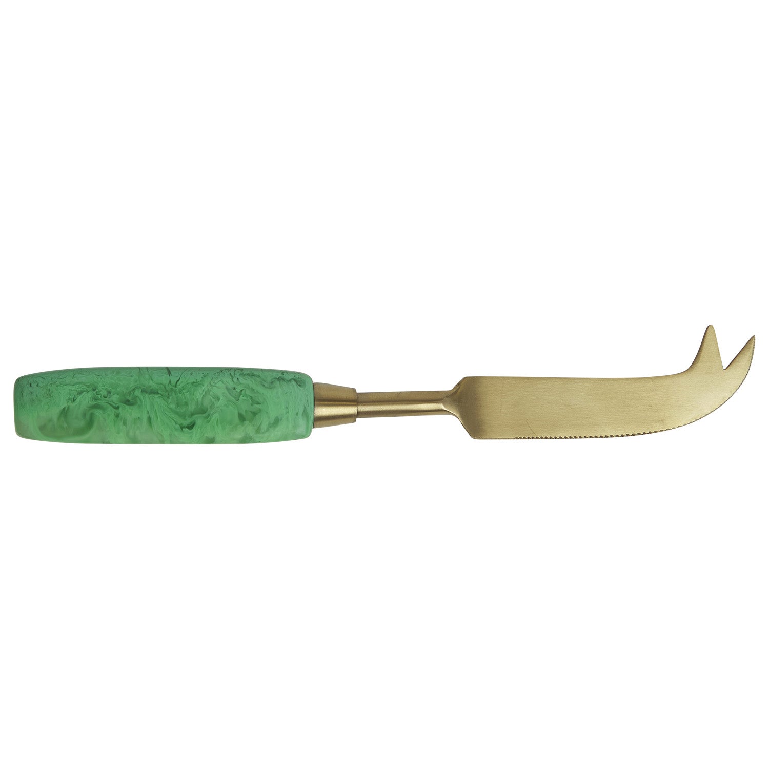 Premium Penny Cheese Knife - Emerald Green Stainless Steel Blade for Cutting Cheese, Fruits & Charcuterie - Perfect for Parties, Picnics & Gourmet Cooking