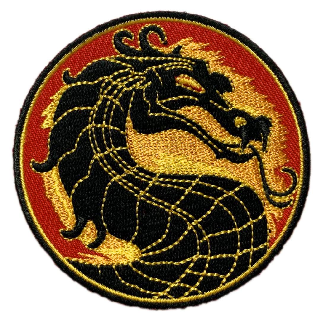 Dragon Embroidered Iron On Sew On Patch 3.0 Inch for Jackets, Bags, Hats - DP5 Design for DIY Crafts & Costume Accessories