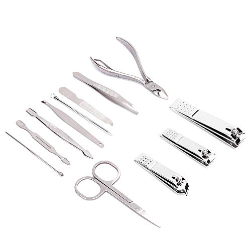 Premium Manicure & Pedicure Tool Set - Durable Stainless Steel Nail Clippers, Eyebrow Scissors, Cuticle Pusher - Eco-Friendly Nail Care Kit for Home & Salon Use