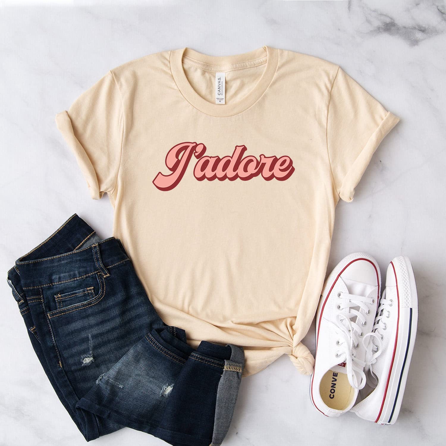 J'adore France Paris Shirt - French Gift T-Shirt - Softstyle Unisex Tee for Travel, Vacation & French Culture Lovers