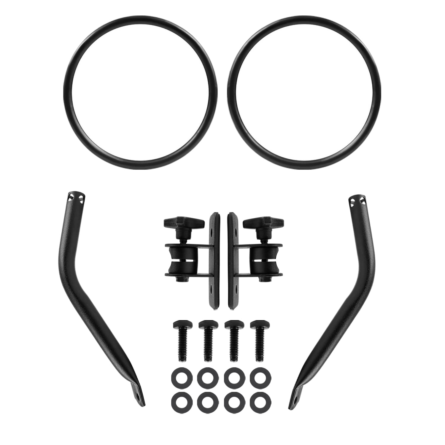 Spec-D Tuning Quick Release Side Mirrors for Jeep Wrangler TJ (1997-2006), JK (2007-2018), LJ (2004-2006), JKU (2007-2018) - Easy Installation & Off-Road Ready - Perfect for Trail Riding & Jeep Upgrades