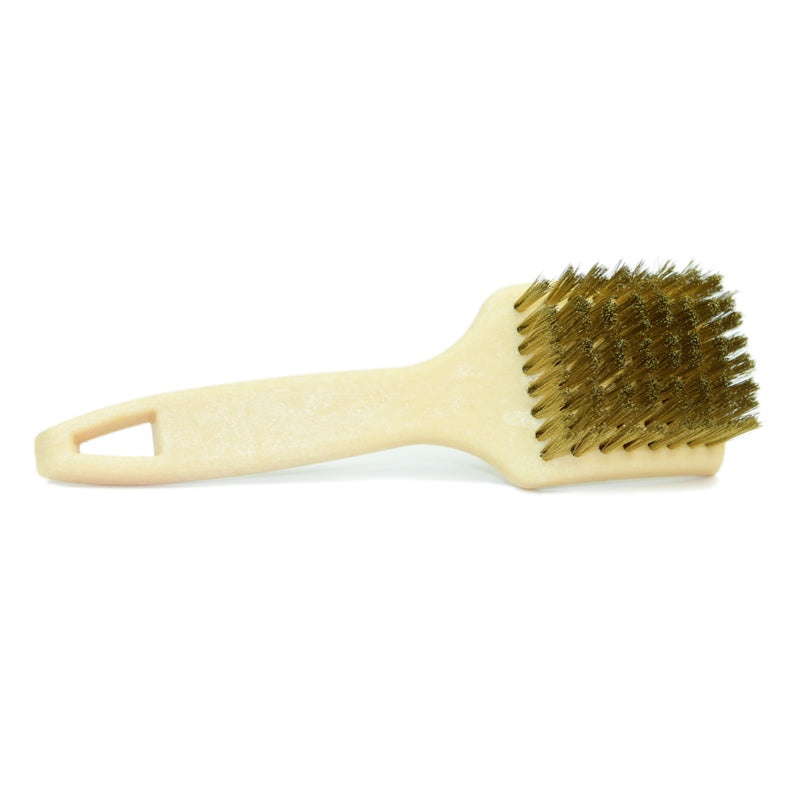 Heavy Duty Brass Bristle Tire Cleaning Brush (2-Pack) - Perfect for Car, Truck & Motorcycle Tire Detailing & Wheel Maintenance