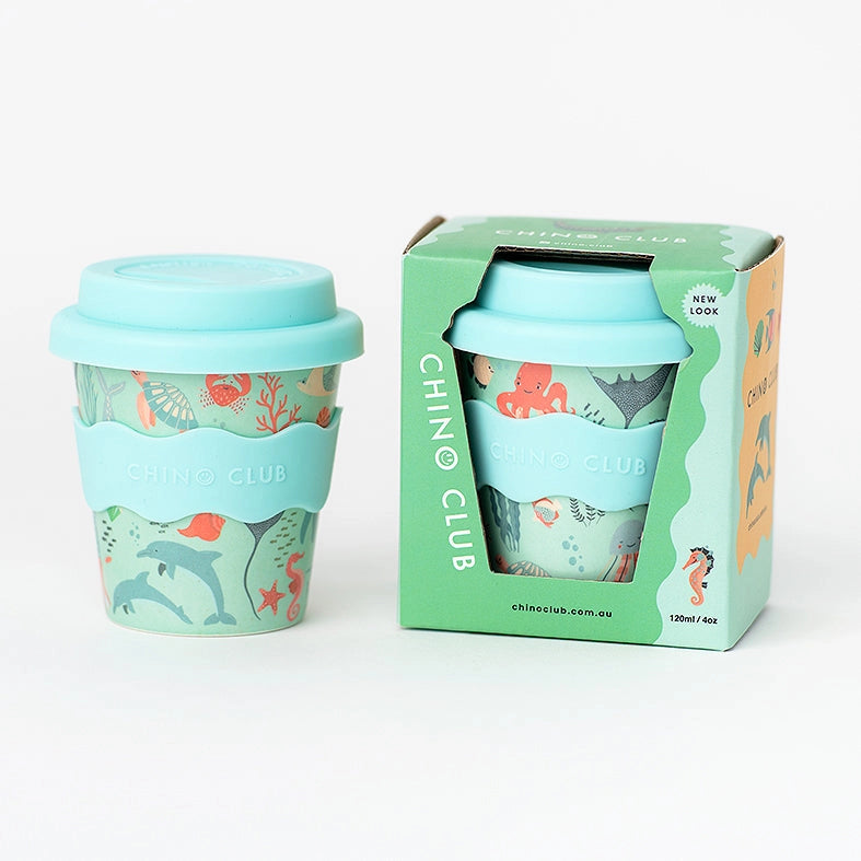 Ocean Babychino Cup 120ml - BPA-Free Baby Drinking Cup with Spout & Handle - Perfect for Toddlers, Infants & Travel - Ideal for Milk, Juice & Smoothies