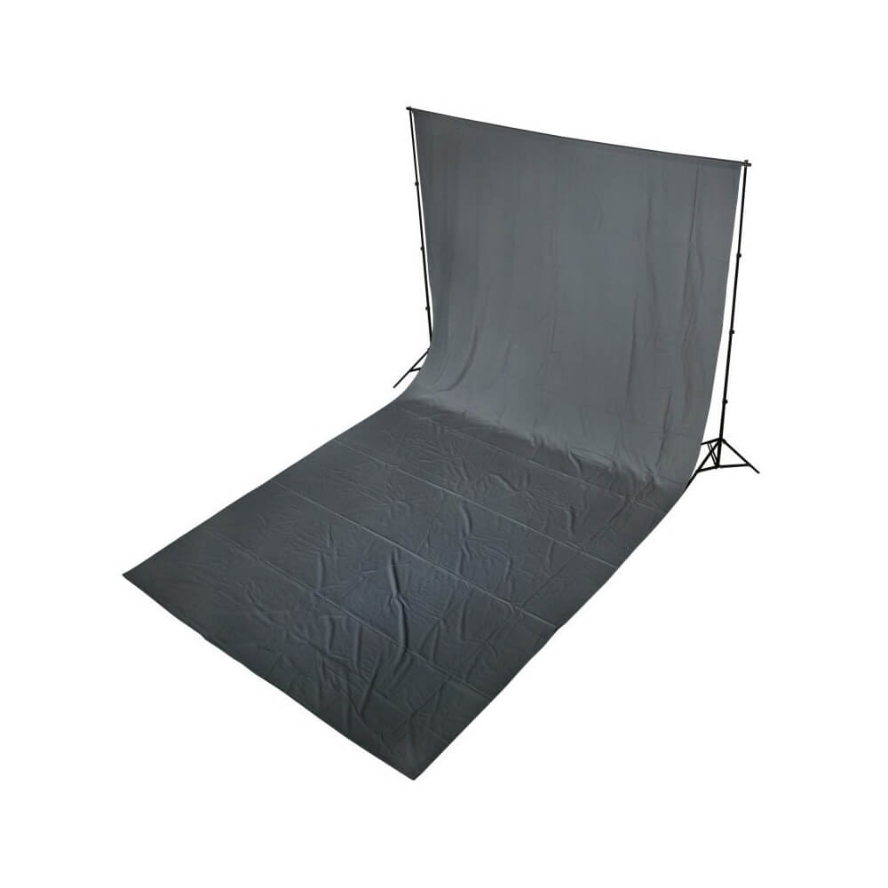 Premium Grey Muslin Backdrop 3x6m - Durable Photo & Video Background for Crossbar Stands - Ideal for Studios, Events, and Professional Photography