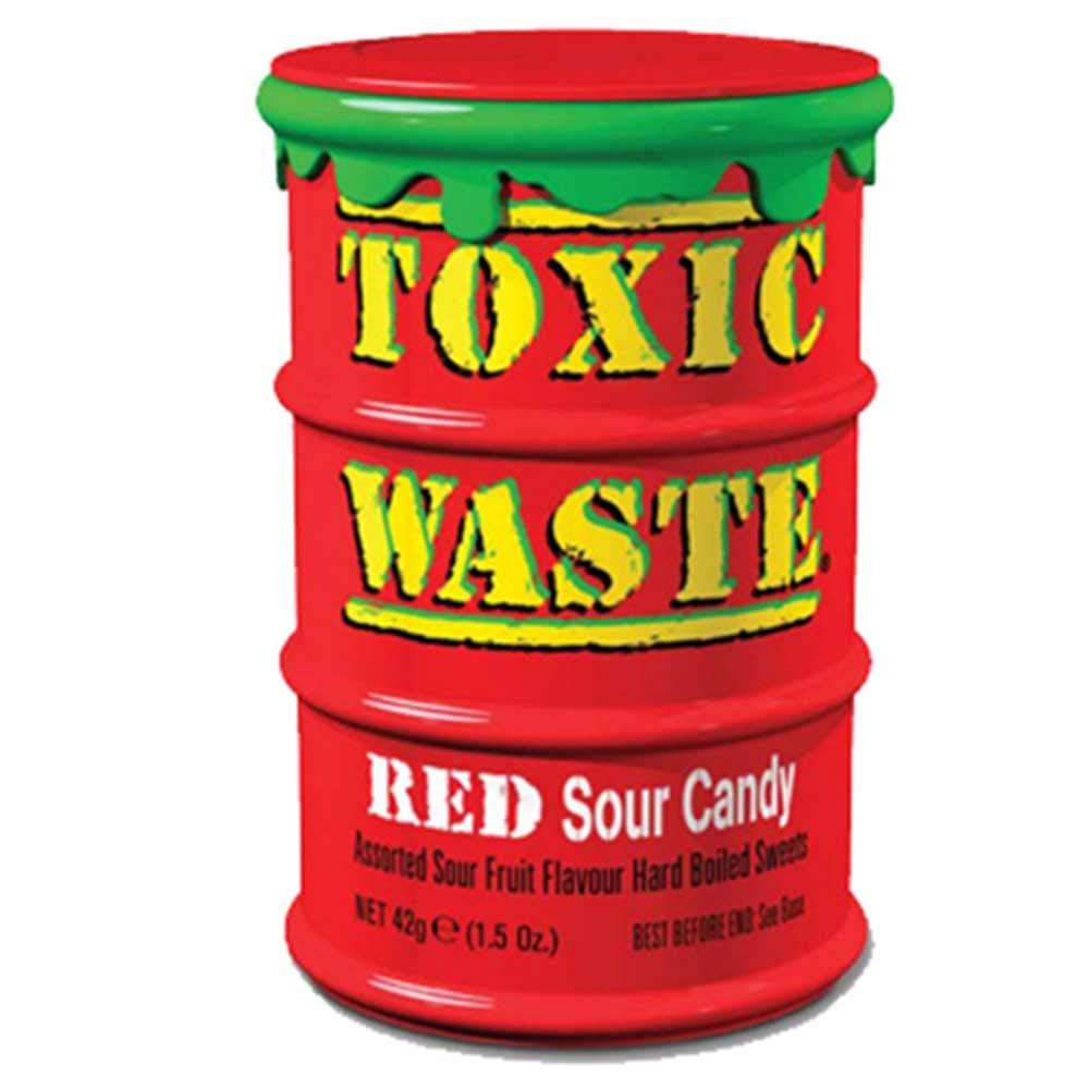 Toxic Waste Sour Candy Assortment - Extreme Sour Hard Candy Mix (Red, Purple, Green) | 3-Pack 42g Each | Perfect for Parties, Halloween Treats & Prank Gifts