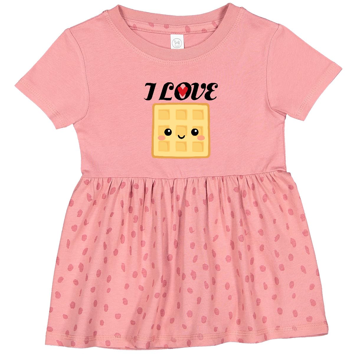 Inktastic Waffle Lover I Love Waffles Infant Baby Girl Dress - Cute Breakfast Themed Outfit for Special Occasions & Family Photos