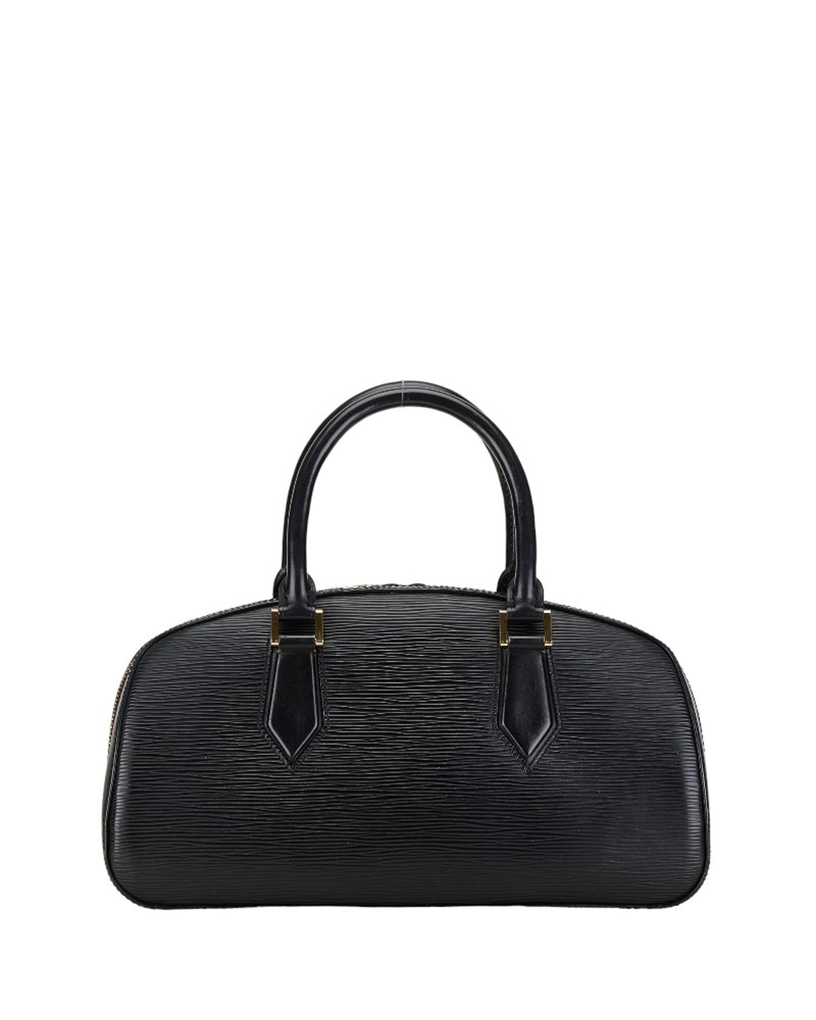 Authentic Louis Vuitton Black Leather Handbag for Women - Luxury Designer Purse in Excellent Condition - Perfect for Work, Travel & Special Occasions