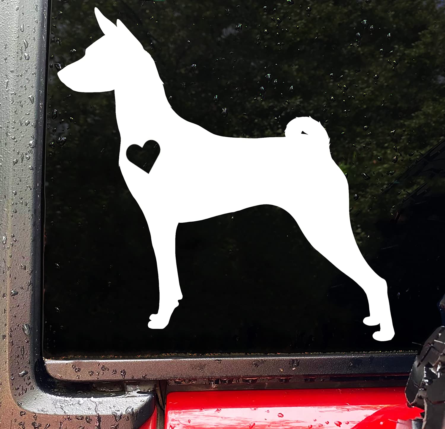 Basenji Dog Vinyl Decal Sticker - Waterproof Car Window & Laptop Decoration - Perfect for Pet Lovers, Vehicle & Tech Accessories Customization
