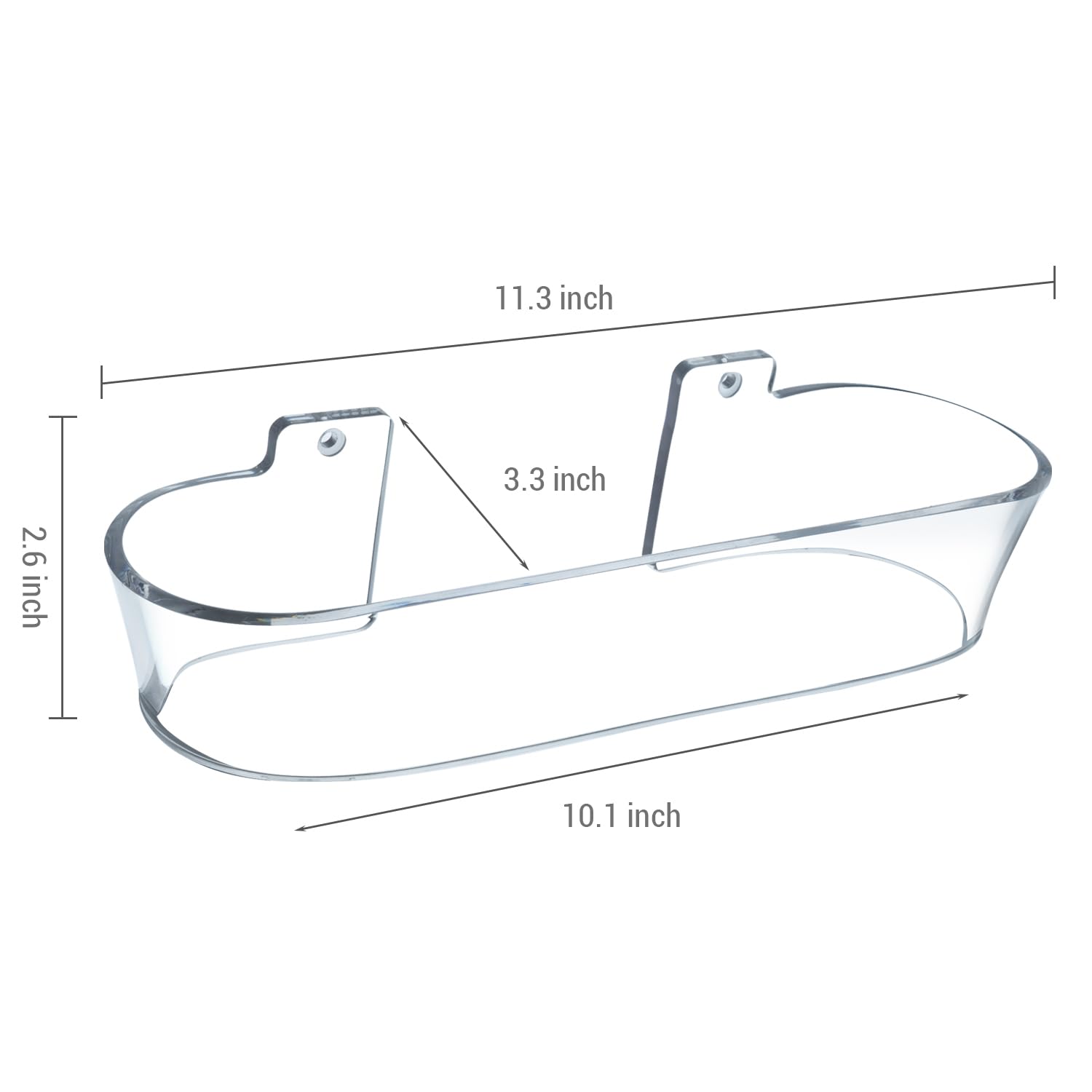 MyGift 11 Inch Round Clear Acrylic Floating Shoe Storage Racks - Wall Mounted Entryway Shoe Organizer for Closet, Holds Single Pair of Shoes (Set of 2) - Perfect for Small Spaces, Apartment Entryways & Sneaker Display