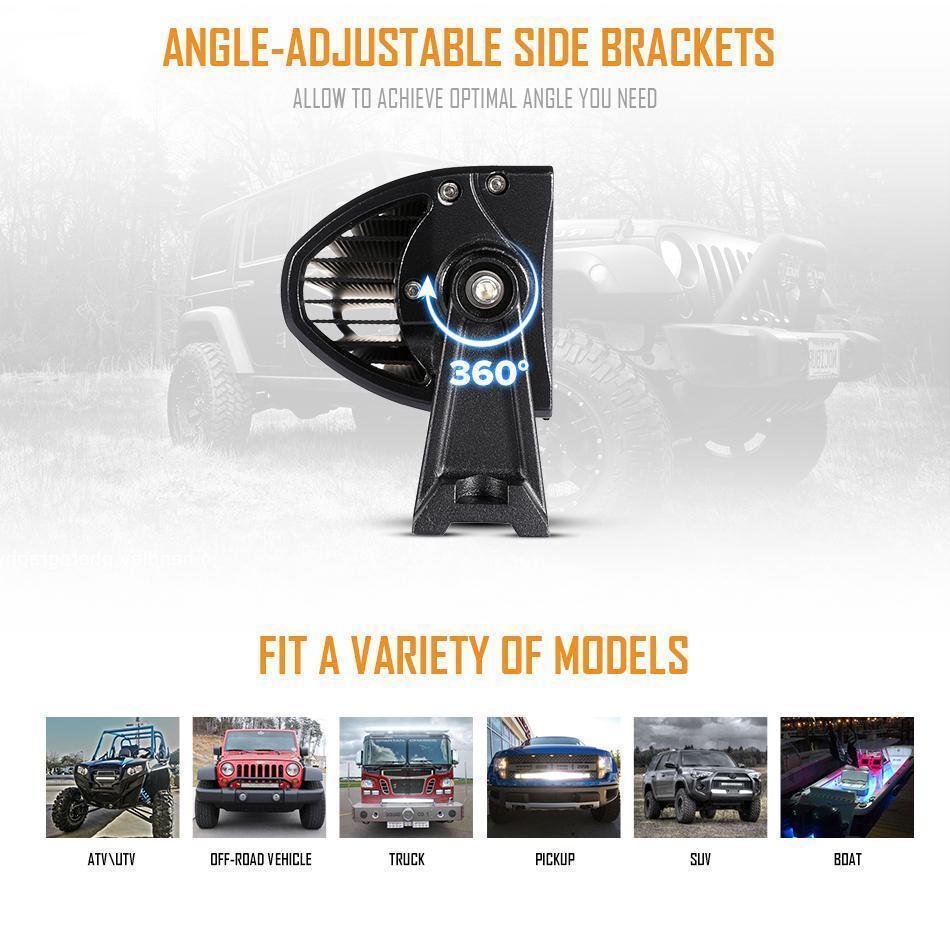 32 Inch V Series Curved RGB Color Changing LED Light Bar for Trucks, Jeeps, ATVs - Off-Road, Camping & Night Driving Accessories