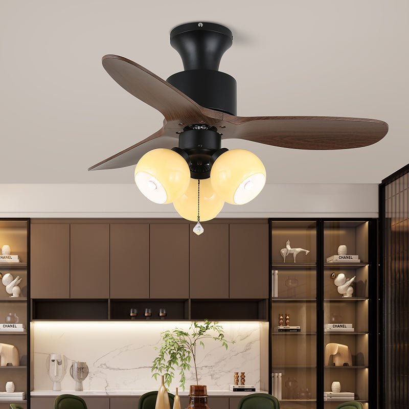 Amberglo Vintage Ceiling Fan with Light Kit - Energy Efficient & Quiet - Perfect for Living Room, Bedroom, or Patio