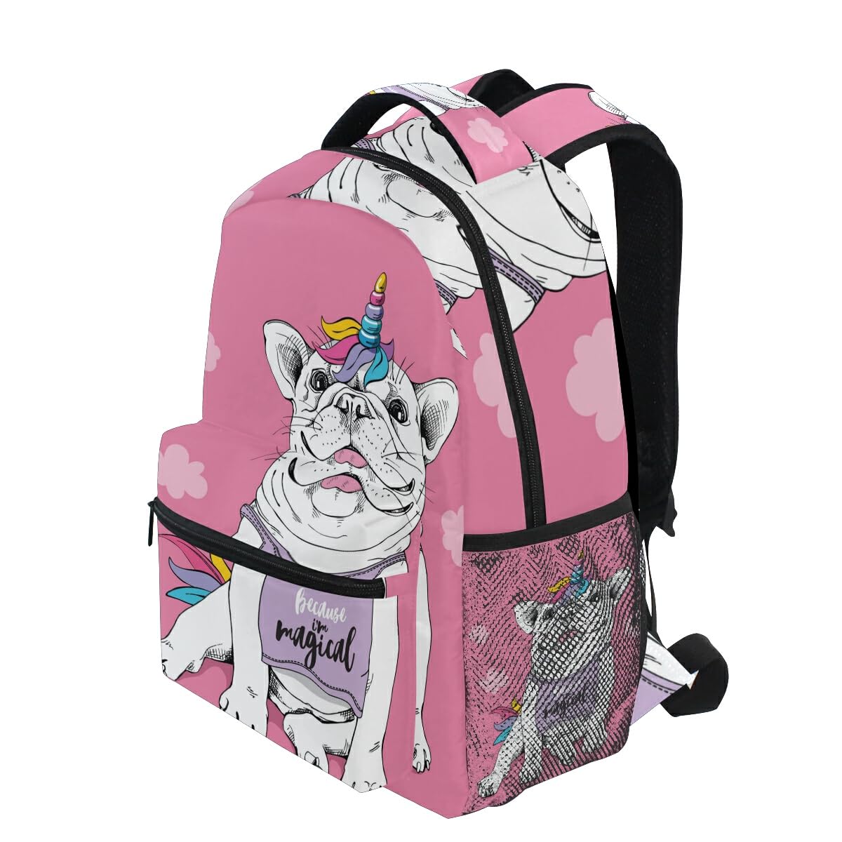Cute French Bulldog Backpack for Teens - Durable School Backpack & Travel Bag for Boys & Girls - Perfect for School, College, Travel & Daily Use
