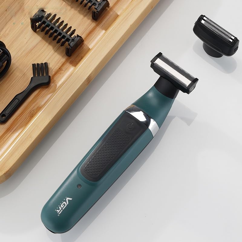 Professional 2-in-1 Electric Razor for Men - Rechargeable Wet/Dry Shaver with Beard Trimmer & Body Grooming Head | Perfect for Travel, Home & Gym Use