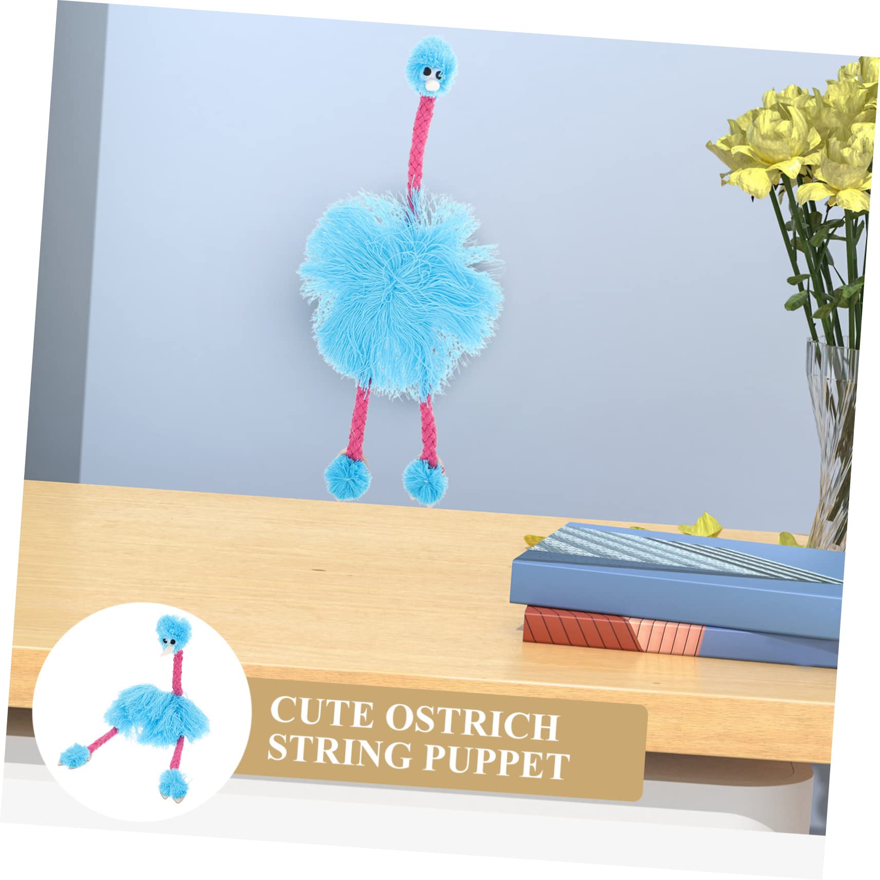 VICASKY 5-Piece Wooden Ostrich Hand Puppet Set - Educational Animal Puppet Toys for Kids, Bird & Animal Finger Puppets for Storytelling & Role Play - Perfect for Classroom, Preschool & Family Playtime
