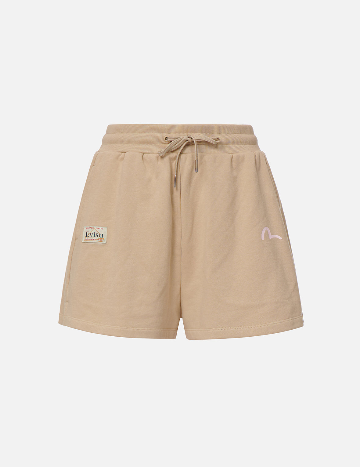 Seagull & Logo Print Sweat Shorts for Men - Comfortable Casual Summer Shorts with Pockets - Perfect for Beach, Gym, and Outdoor Activities