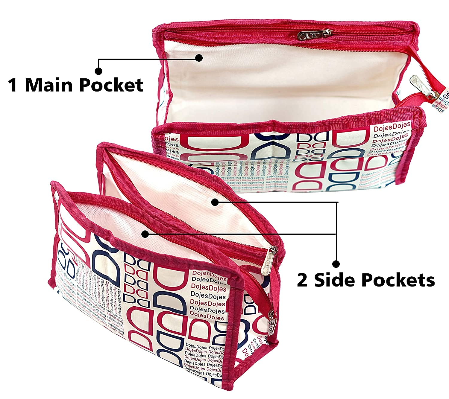 STACKRAID 3-Piece Toiletry Organizer Set - Waterproof Cosmetic Pouch, Jewelry & Makeup Travel Bag for Men & Women (Dusty Pink) - Perfect for Gym, Vacation & Business Trips