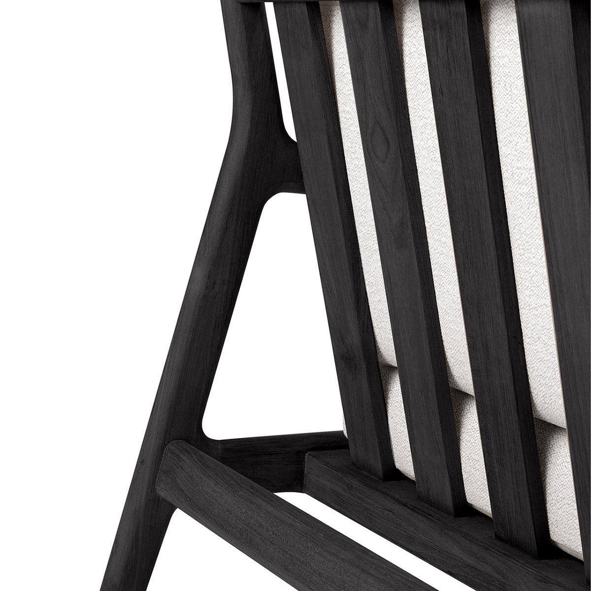 Outdoor 4-Seater Sofa with Jack Fabric in Teak Black & Off White - Perfect for Patio, Garden, and Poolside Relaxation