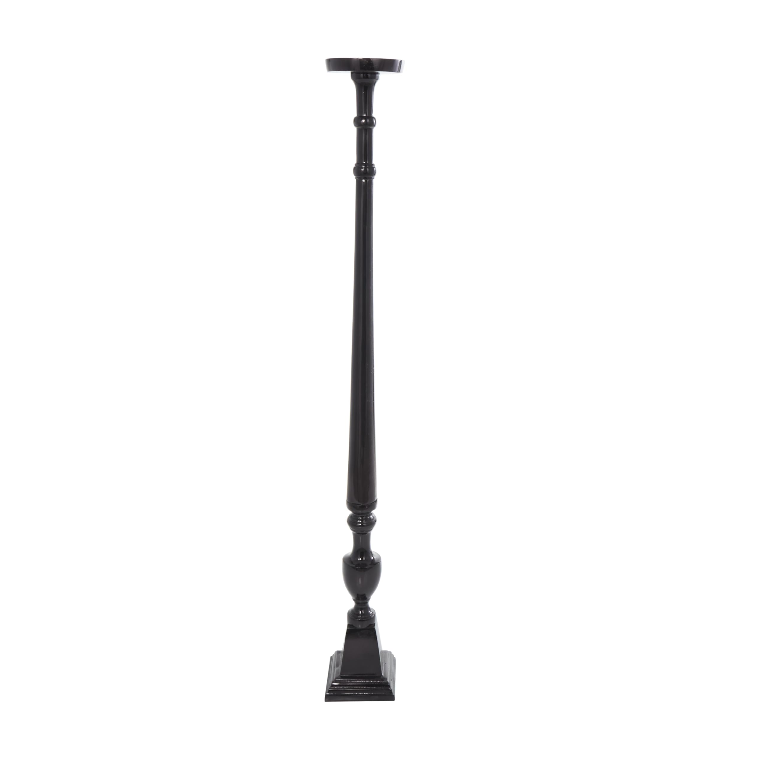 Deco 79 Black Aluminum Metal Floor Candle Holder Set - 42