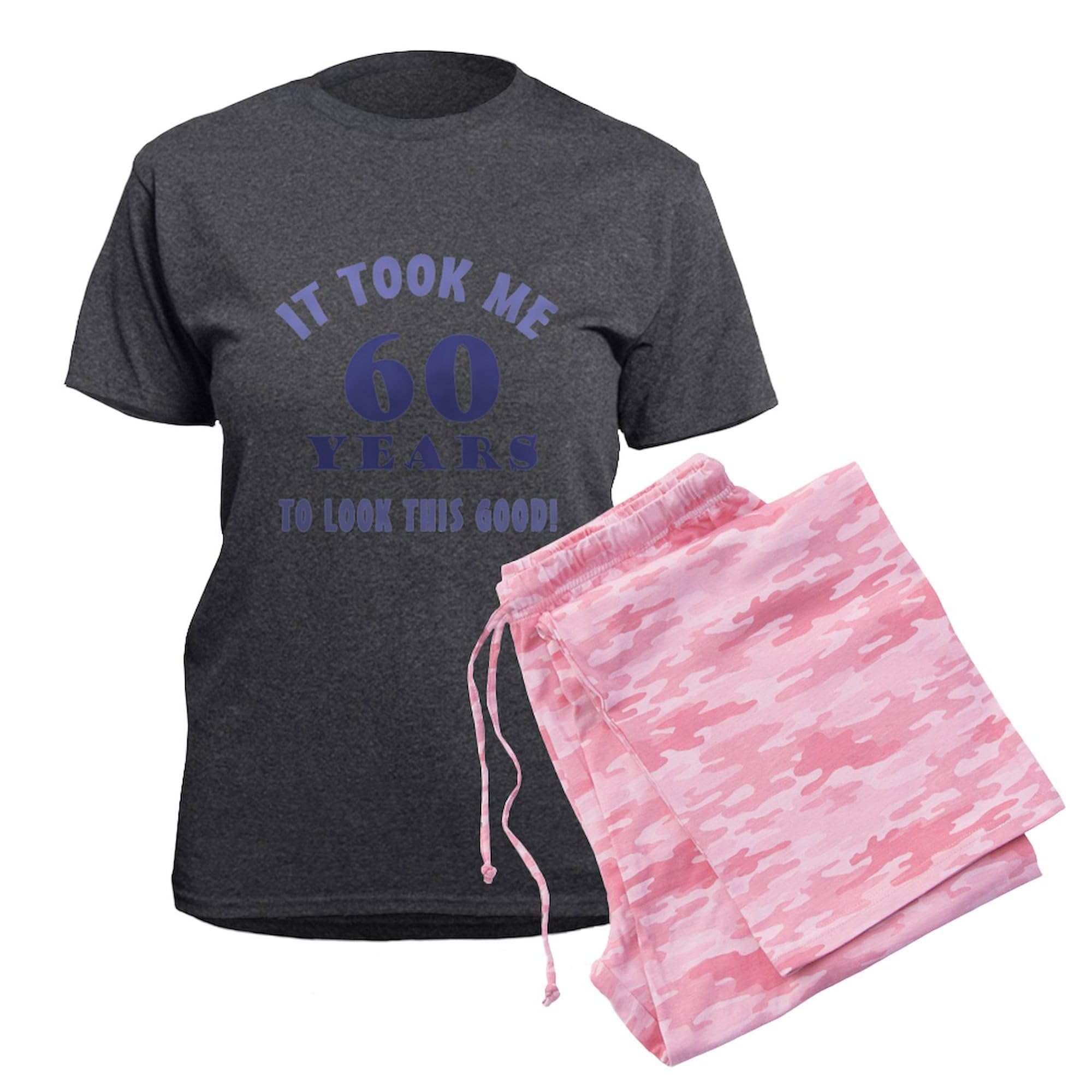 Funny 60th Birthday Gag Gift for Women - Novelty Pajama Set in Charcoal | Comfortable Lounge Wear for Birthday Parties & Relaxation
