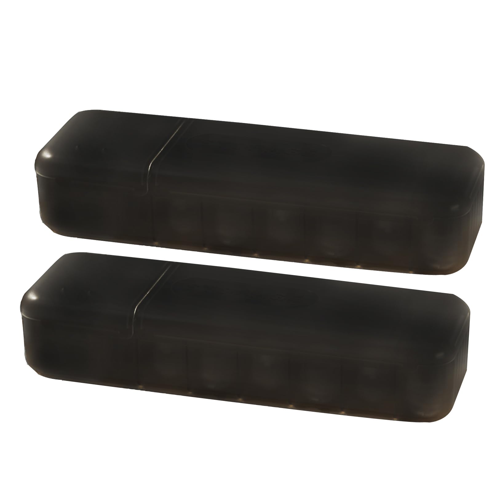 MUQING 2-Pack Daily Disposable Contact Lens Storage Cases - High Capacity Organizer Box for All Contact Lenses & Small Items | Perfect for Travel, Home, and Office Use (Black)
