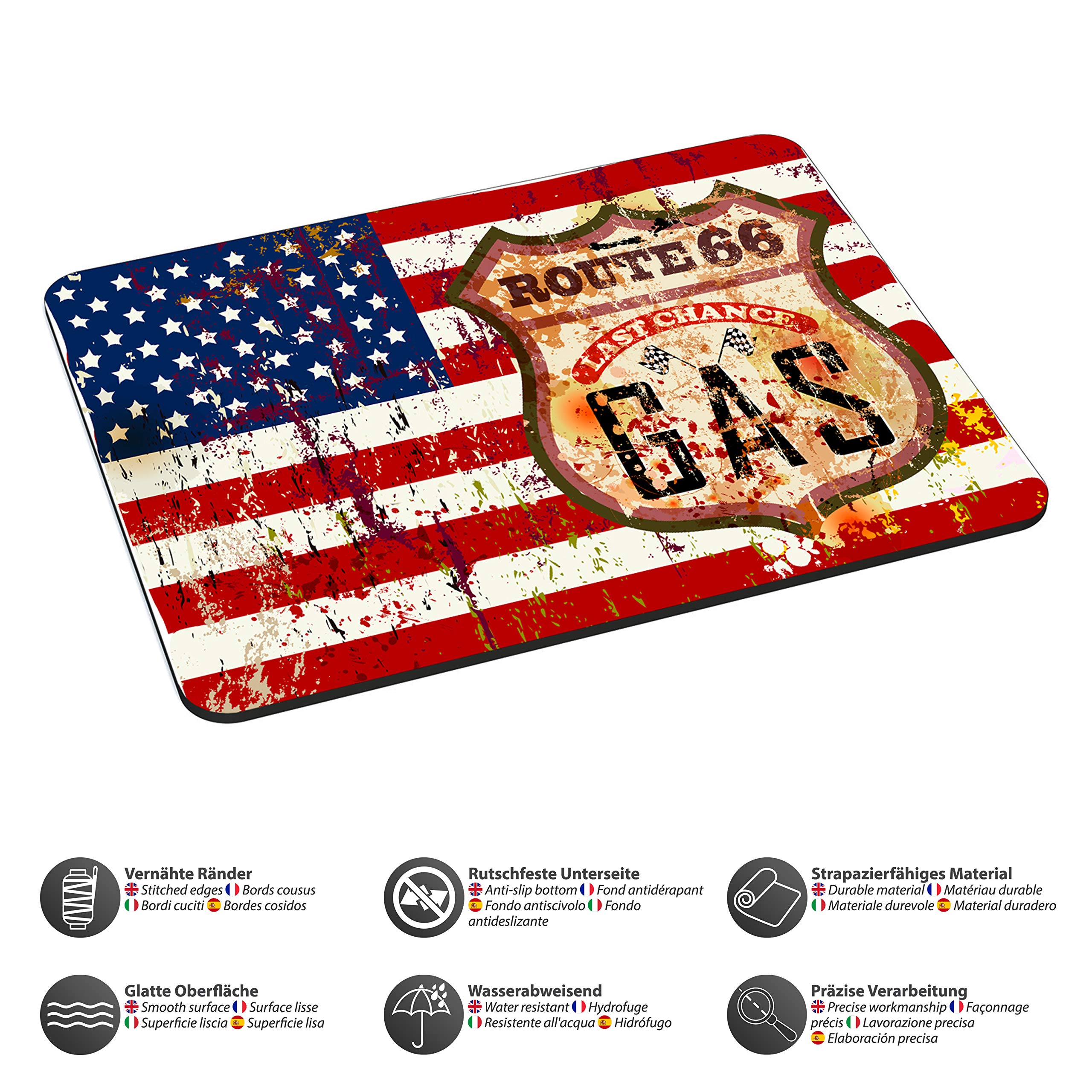 Premium Neoprene Stars and Stripes Mouse Pad - Non-Slip Gaming & Office Desk Mat - Patriotic USA Flag Design for Computer, Laptop & Workspace Accessories