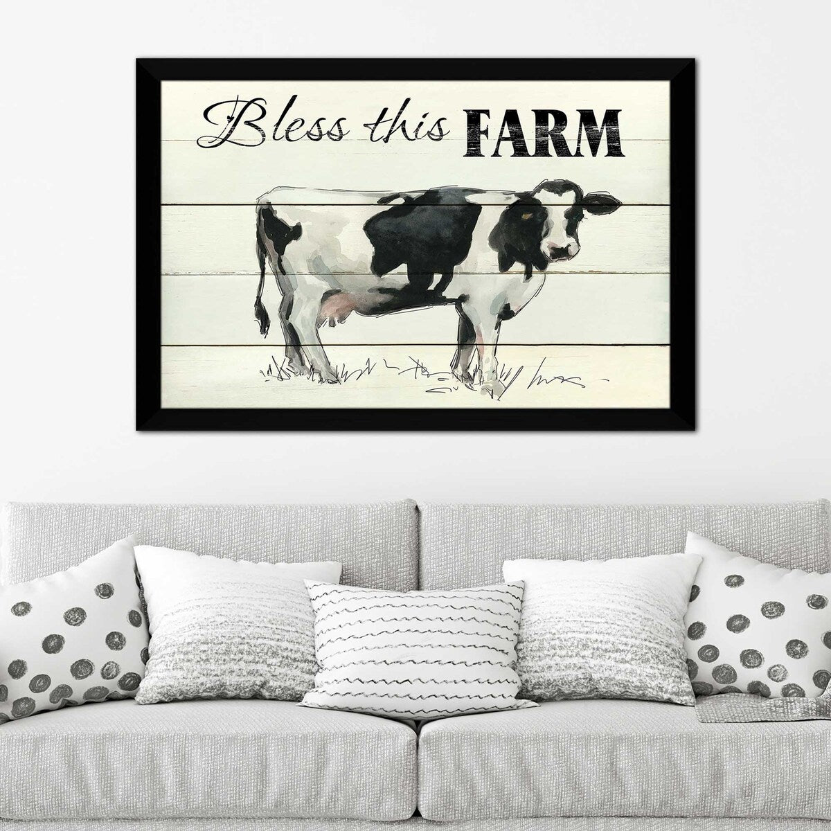 Bless This Farm by Carol Robinson - Rustic Farmhouse Acrylic Wall Art Print - Perfect for Home, Office & Country Decor