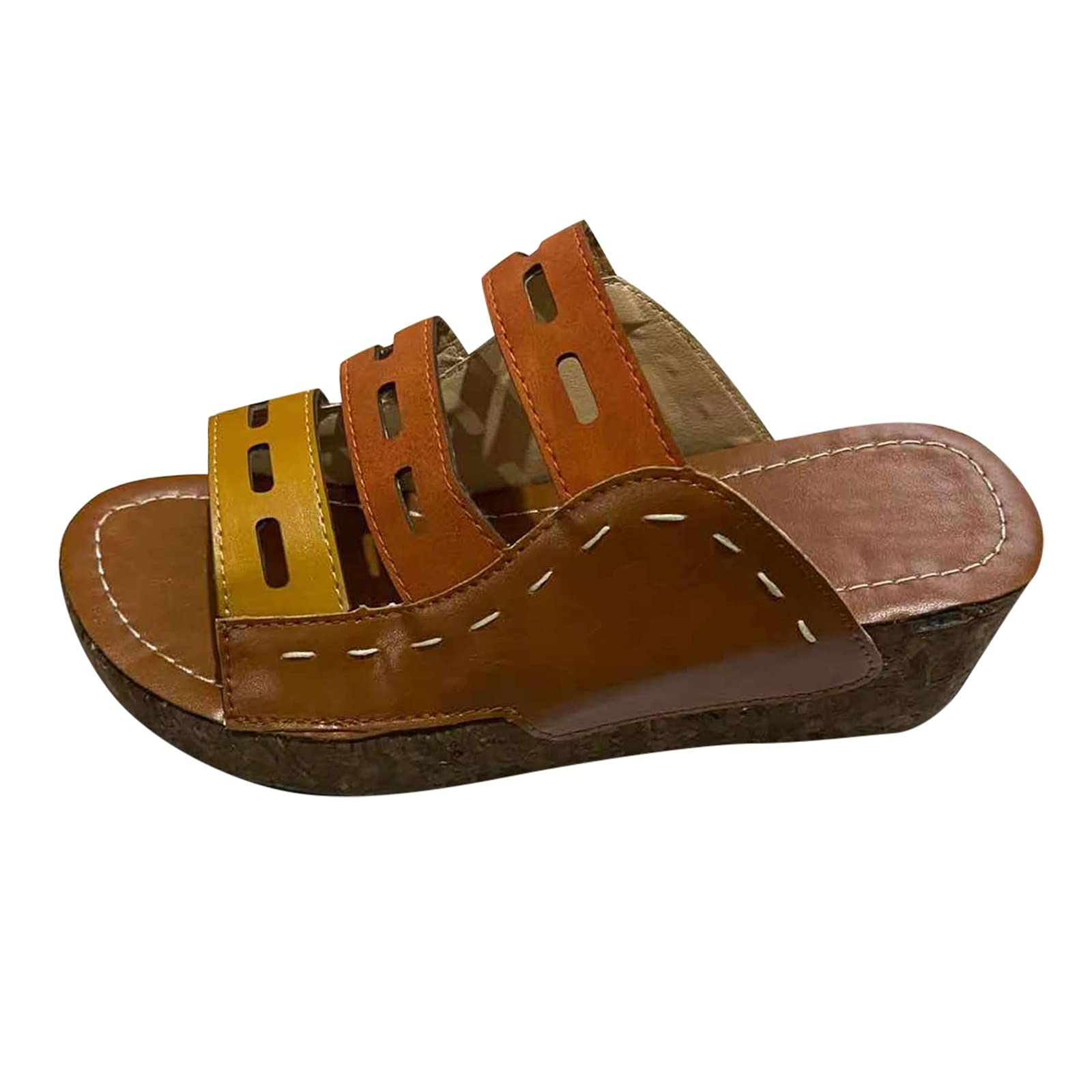 Women's Ballet Slippers - Comfortable Open Toe Roman Wedge Sandals for Indoor/Outdoor Use - Perfect for Home, Beach & Fashion Occasions
