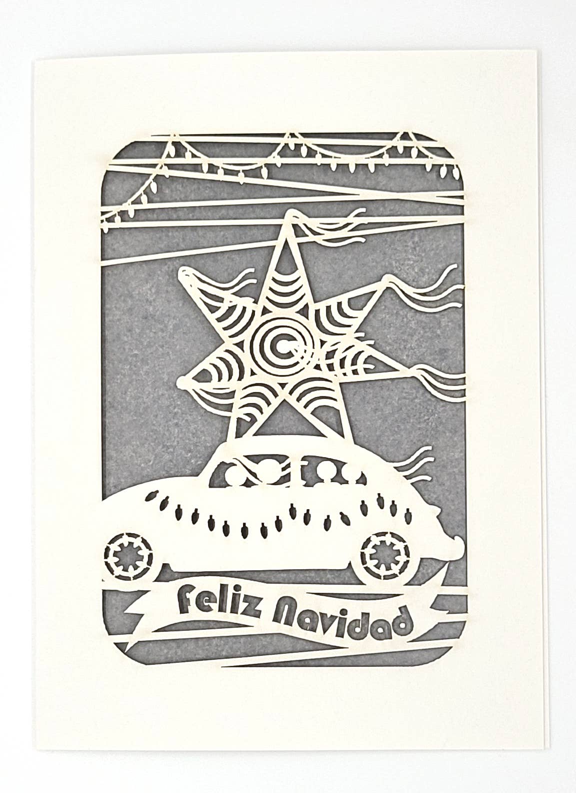 VW Bug y Pinta Lime Green A2 Christmas Ornament - Feliz Navidad Car Decor for Holiday Tree, Home & Party Decoration