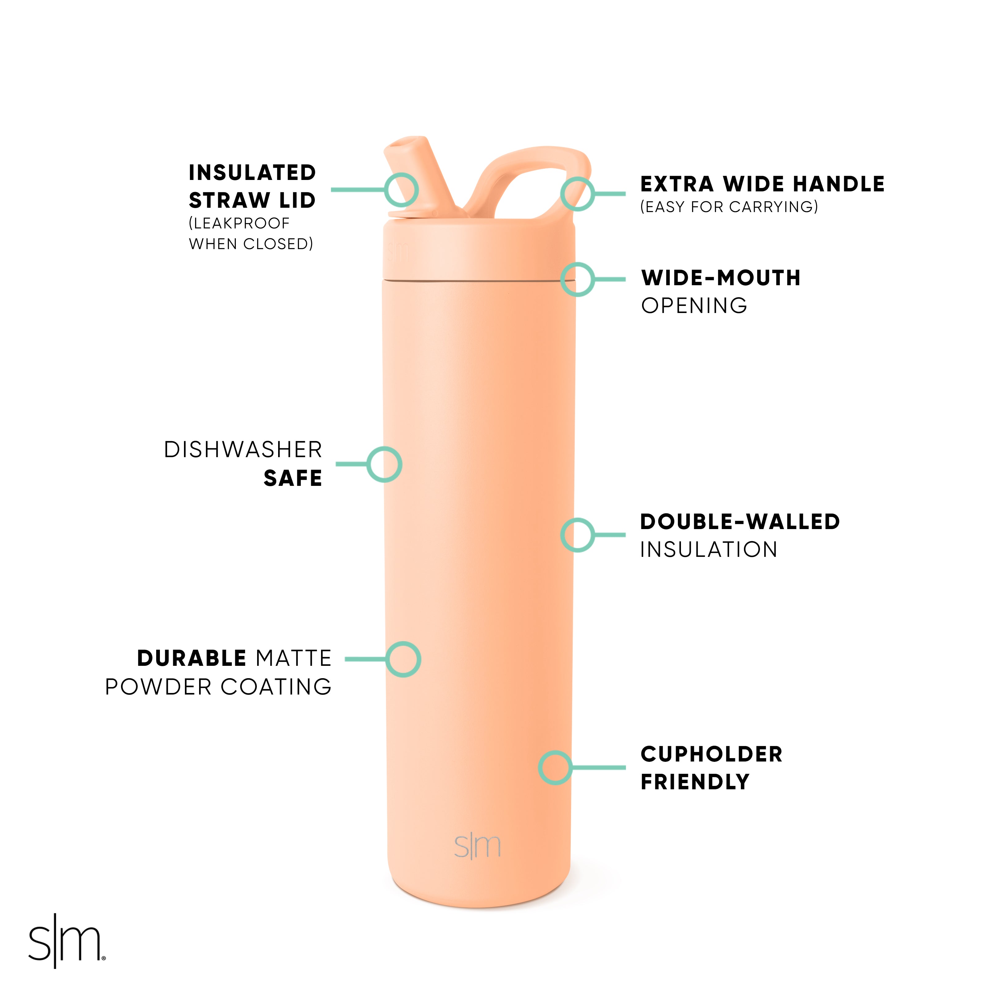 Stainless Steel Manual Straw Lid Tumbler Cup - Insulated Travel Mug for Hot & Cold Drinks - Perfect for Coffee, Tea, and Smoothies On The Go