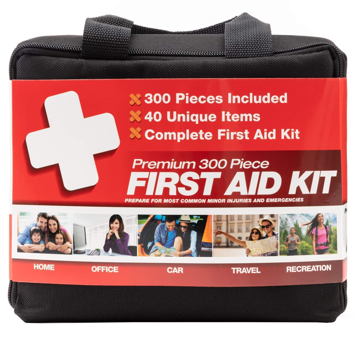 M2 BASICS First Aid Kit Bundle - 3 Pack (2) 350 Piece + (1) 300 Piece Emergency Medical Supplies for Home, Car, Camping & Workplace Safety