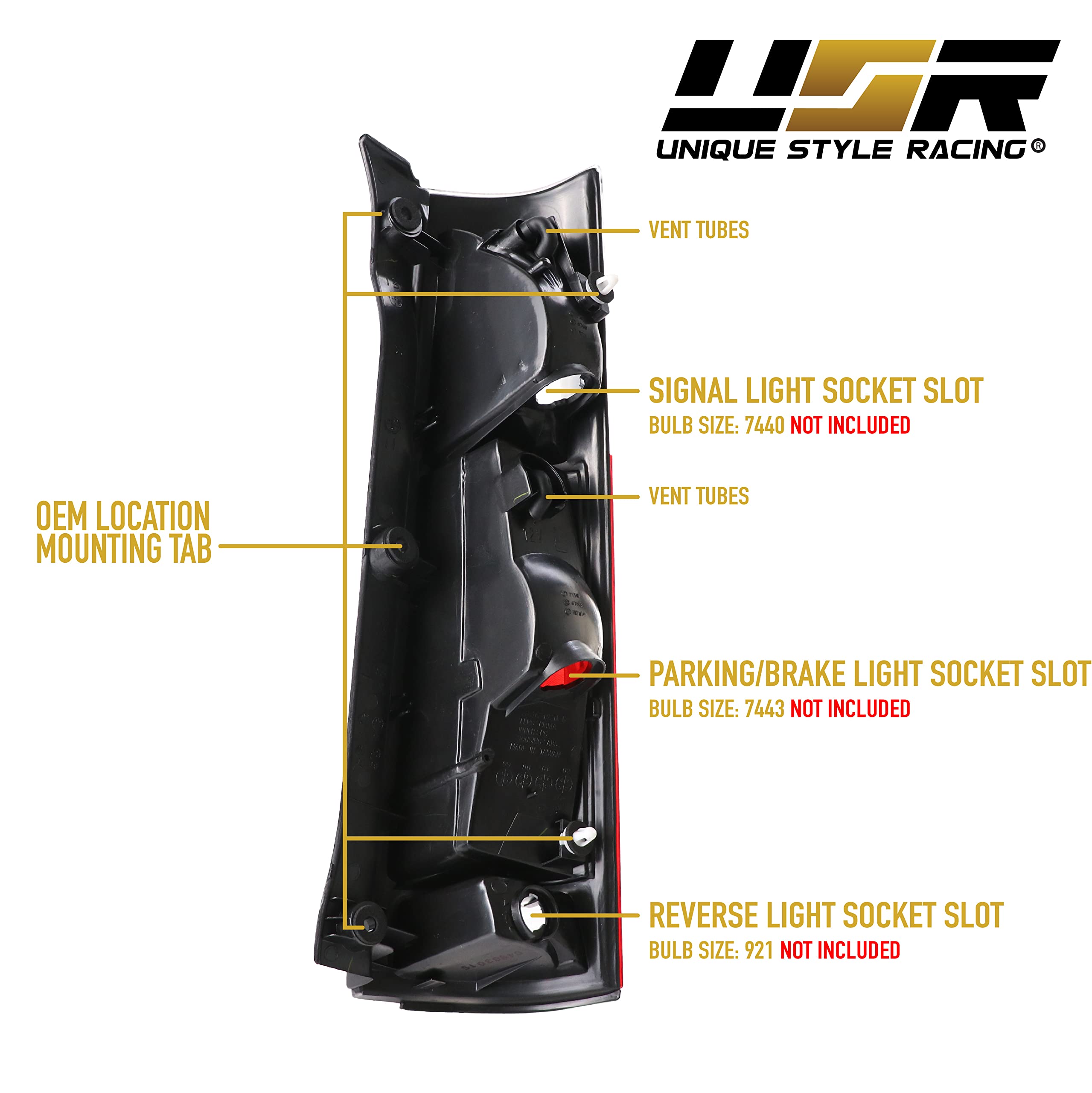 USR DEPO JDM Style Red/Clear Lens Tail Lights - Compatible with 1997-2001 Honda CR-V (First Gen) | Left + Right Rear Lamps Set | Upgrade Your Car's Style & Night Visibility