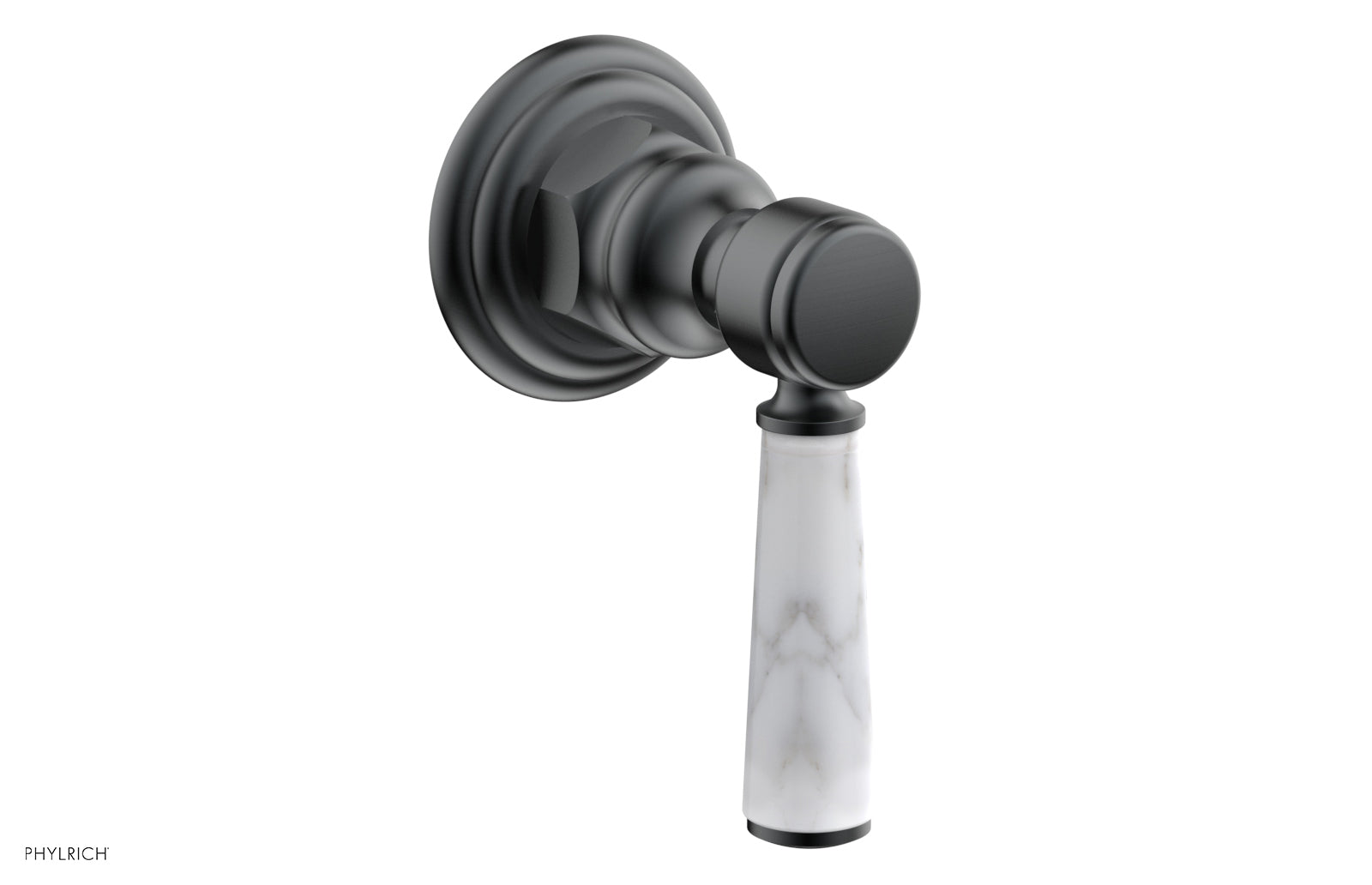 HEX TRADITIONAL HENRI White Marble Lever Handle Volume Control Diverter Valve - Perfect for Bathroom & Kitchen Faucet Control, Shower Diverter, and Sink Mixer Applications