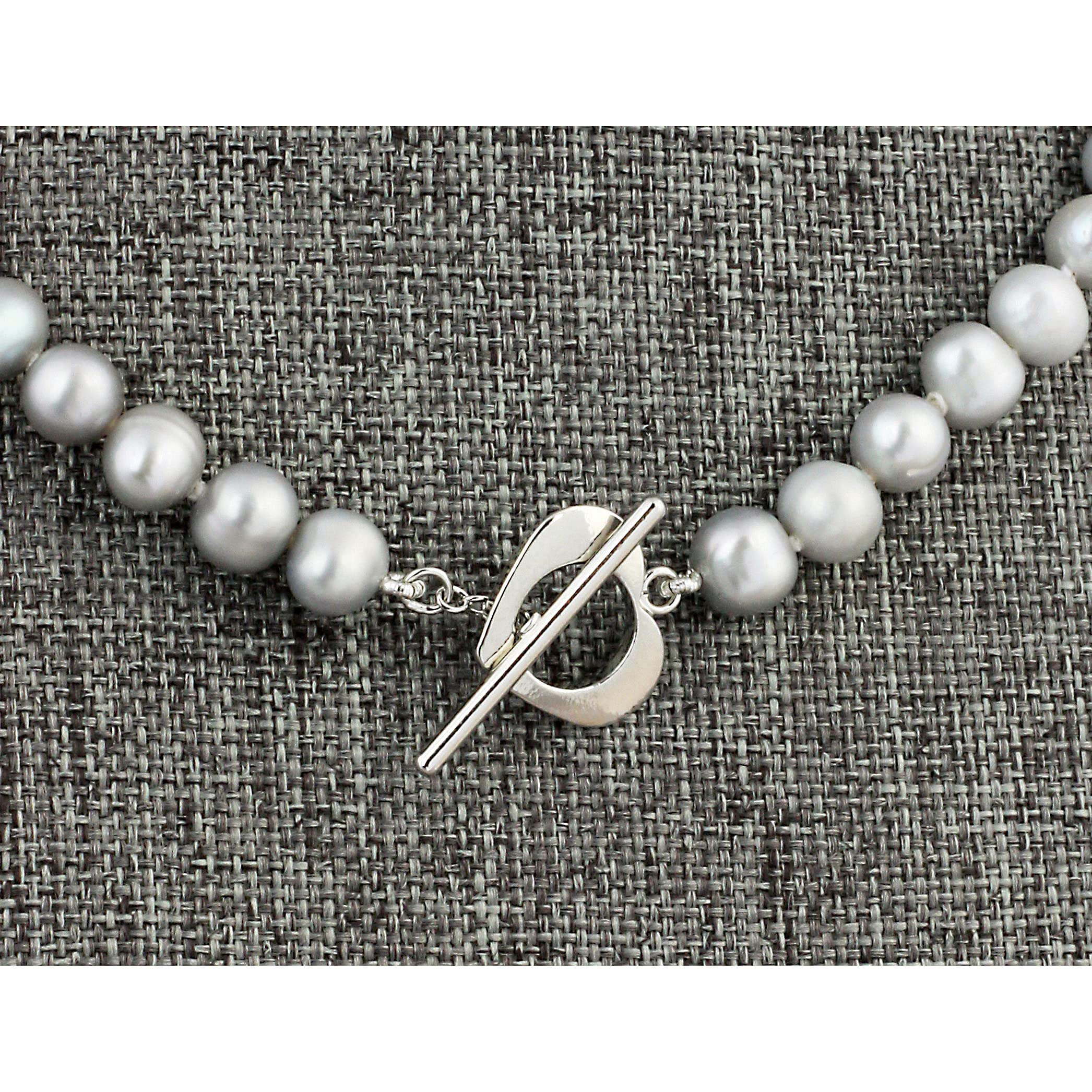 American Coin Treasures Mercury Dime Coin Pendant Necklace with Grey Pearl & Heart Toggle Closure - Vintage Jewelry Gift for Women, Perfect for Valentine's Day & Anniversary Celebrations
