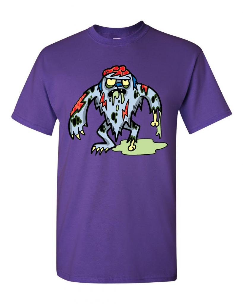 Zombie Yeti Undead Animals Graphic T-Shirt for Adults | Horror & Halloween Themed Tee for Cosplay, Parties & Gifts