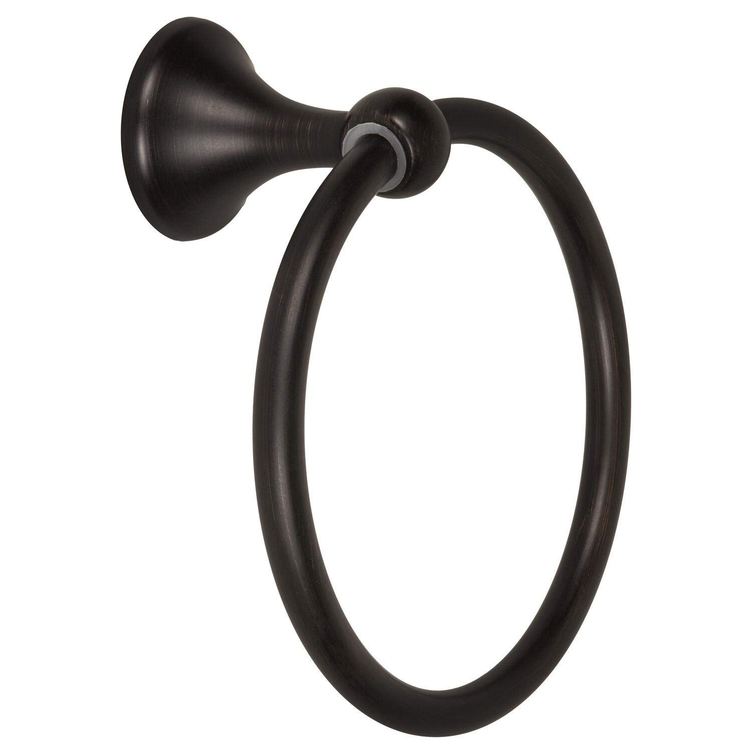Oil Rubbed Bronze Towel Ring Holder - Bathroom Wall Mounted Organizer for Hand Towels & Paper Towels | Rust-Resistant Bath Accessory for Modern & Traditional Bathroom Decor