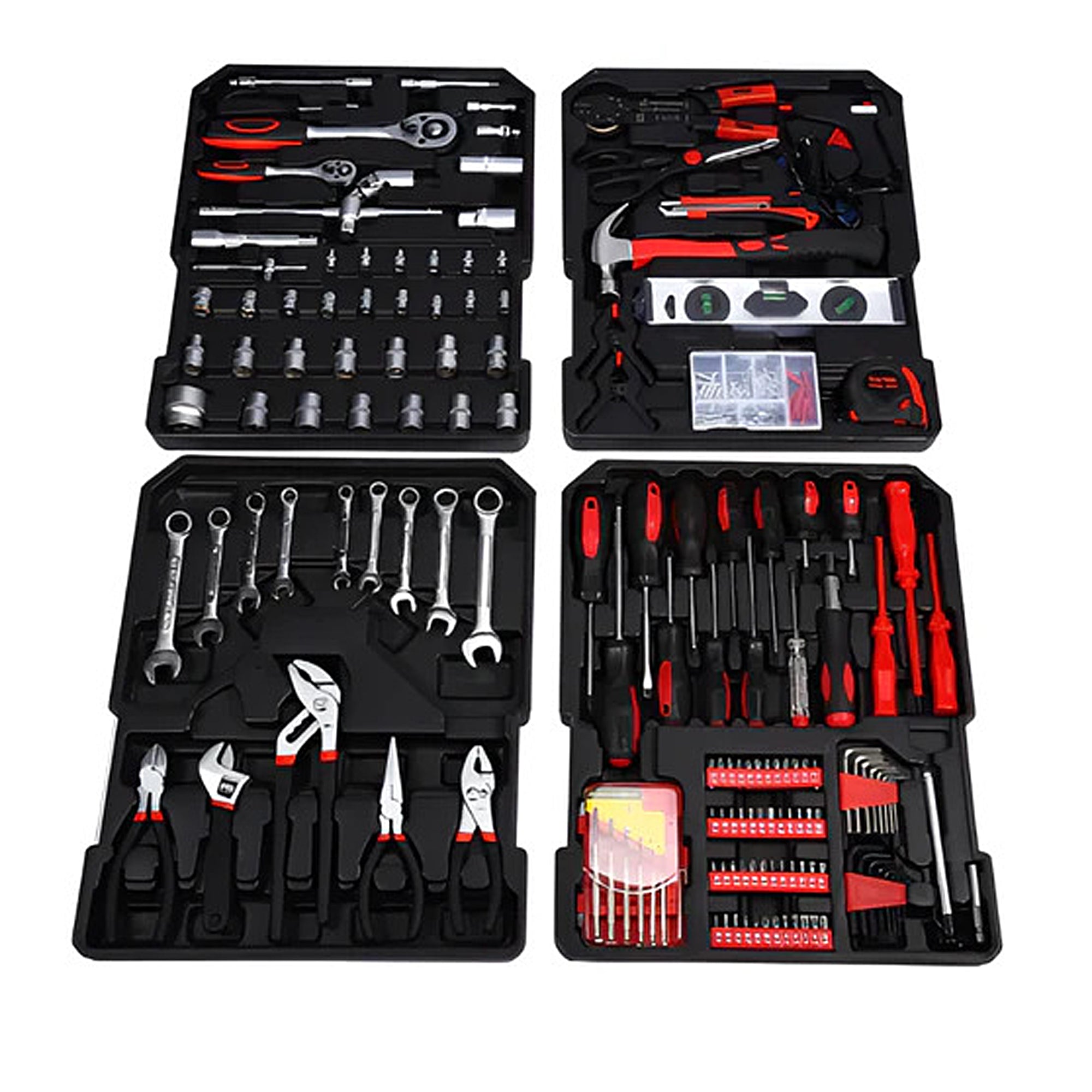399-Piece Milex Professional Tool Kit in Durable Wheeled Carry Case - Perfect for Home Repairs, DIY Projects, and Automotive Maintenance