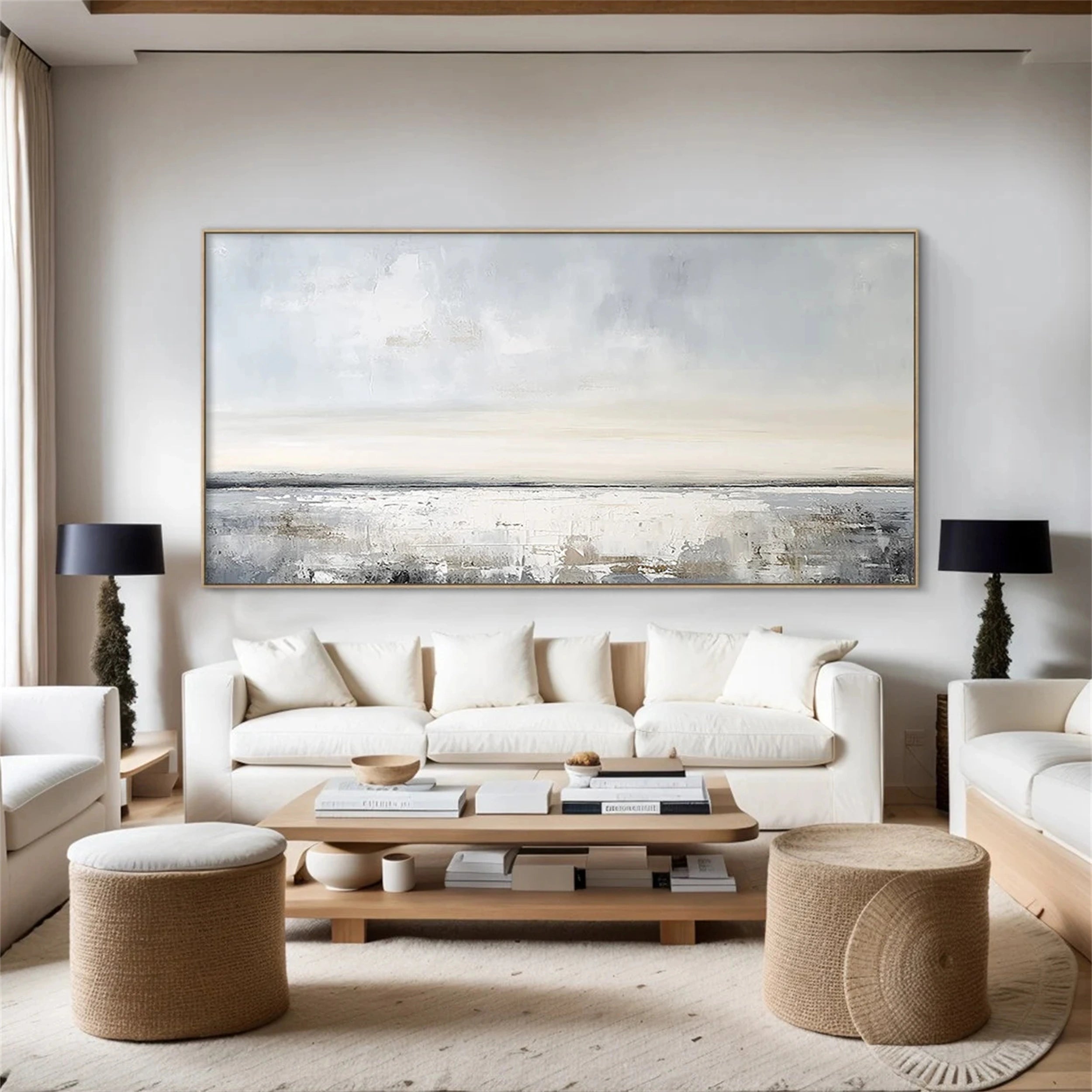 Abstract Painting #AB 091 - Modern Wall Art for Living Room, Bedroom & Office Decor - Handmade Canvas Artwork for Home & Office Interior Design