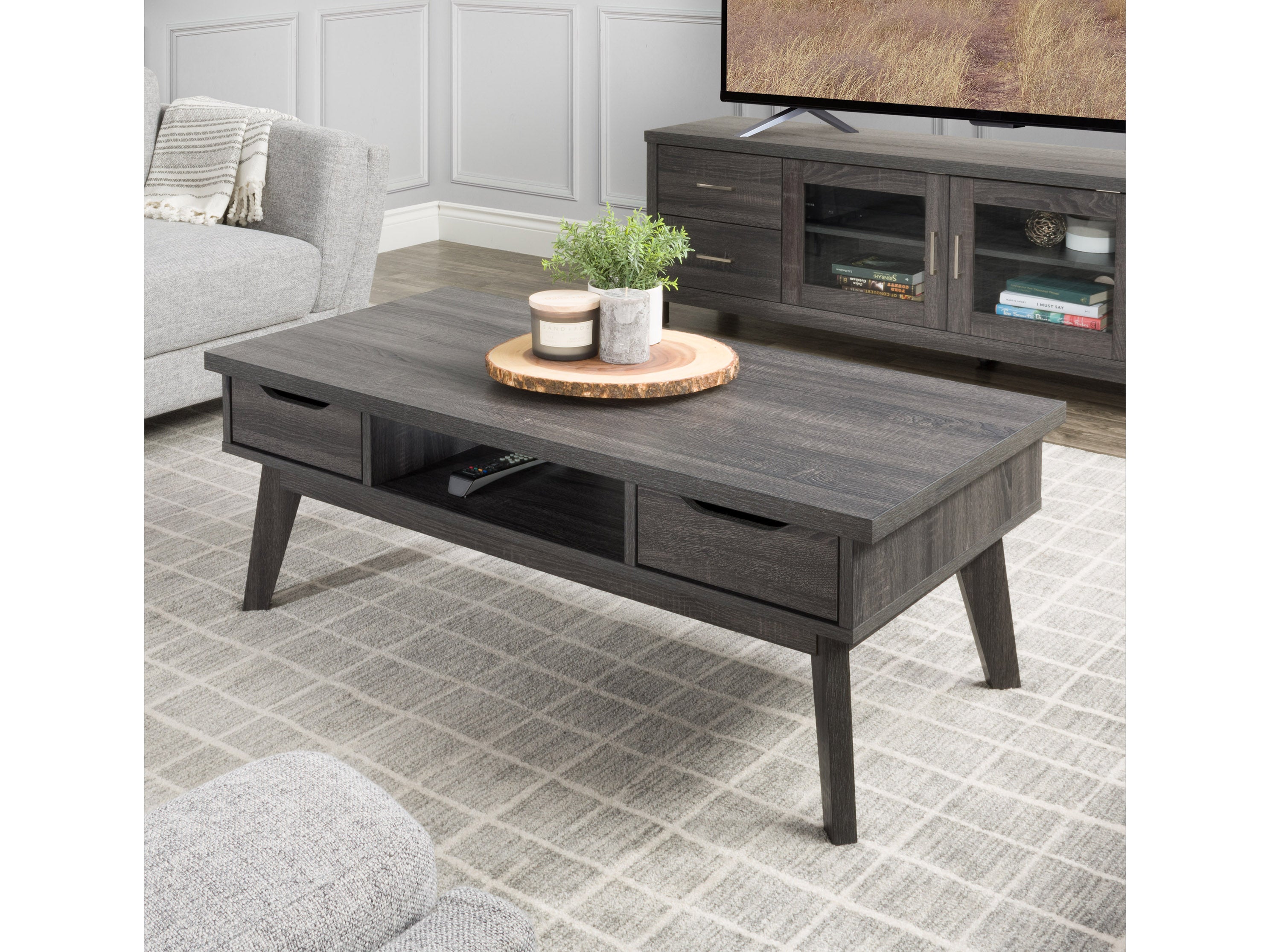 Mid Century Modern Coffee Table - Solid Wood Living Room Furniture for Home Decor - Perfect for Living Rooms, Offices & Lounge Areas