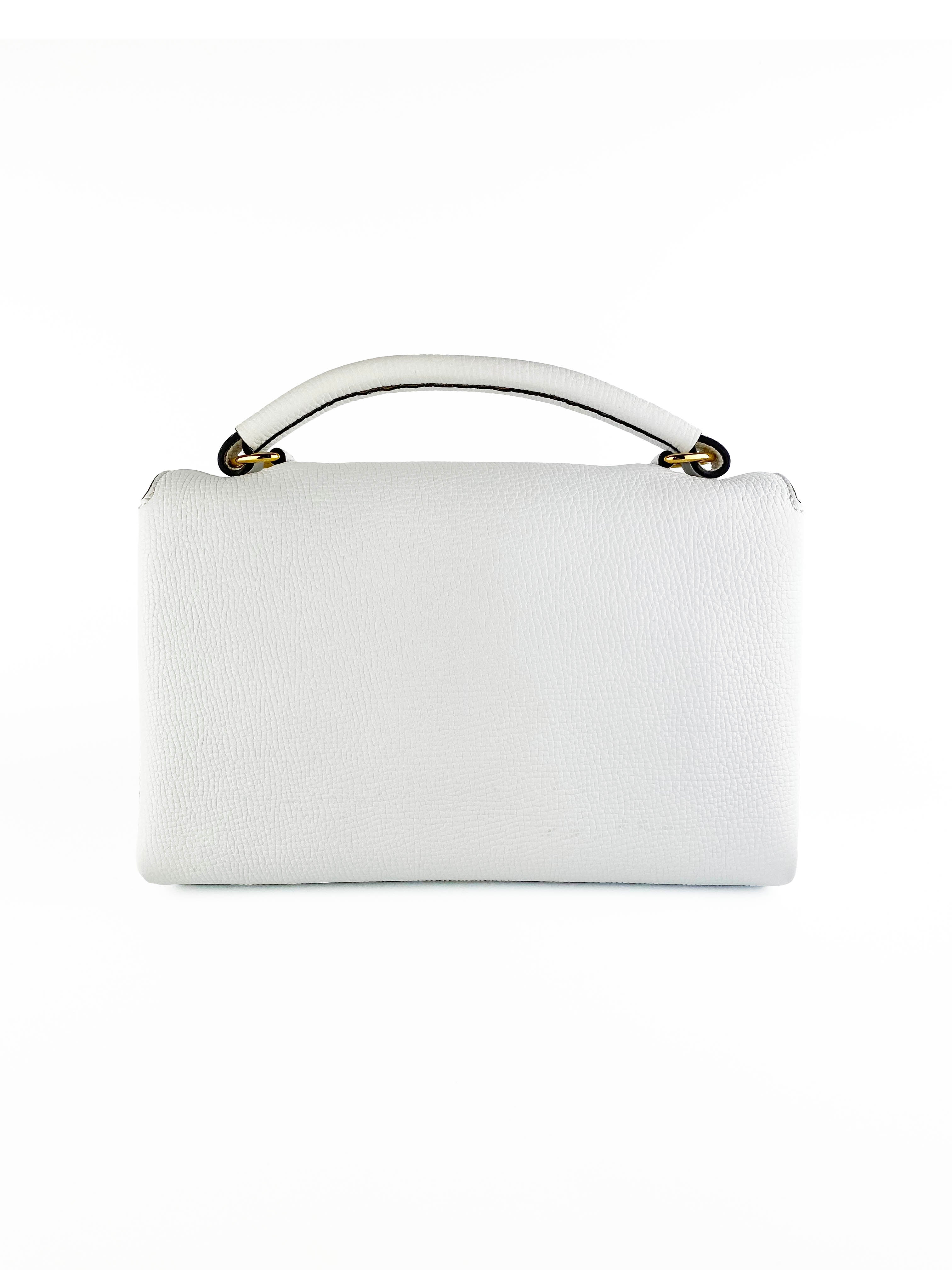 Marni Pannier White Leather Trunk Bag - Stylish Designer Handbag for Women | Perfect for Work, Travel & Everyday Use