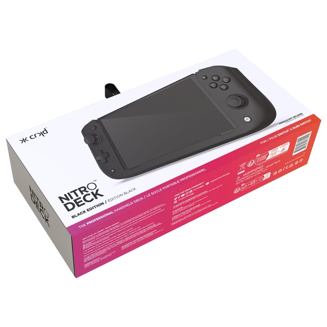 CRKD Nitro Deck Standard Edition (Black) - Premium Controller for Nintendo Switch & Switch OLED - Enhanced Grip & Performance for Gaming at Home or On-the-Go