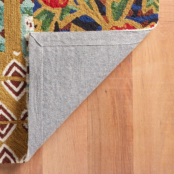 Dash & Albert Elm Patchwork Multi Hand-Hooked Wool Rug - Soft & Durable for Living Room, Bedroom, or Nursery Decor