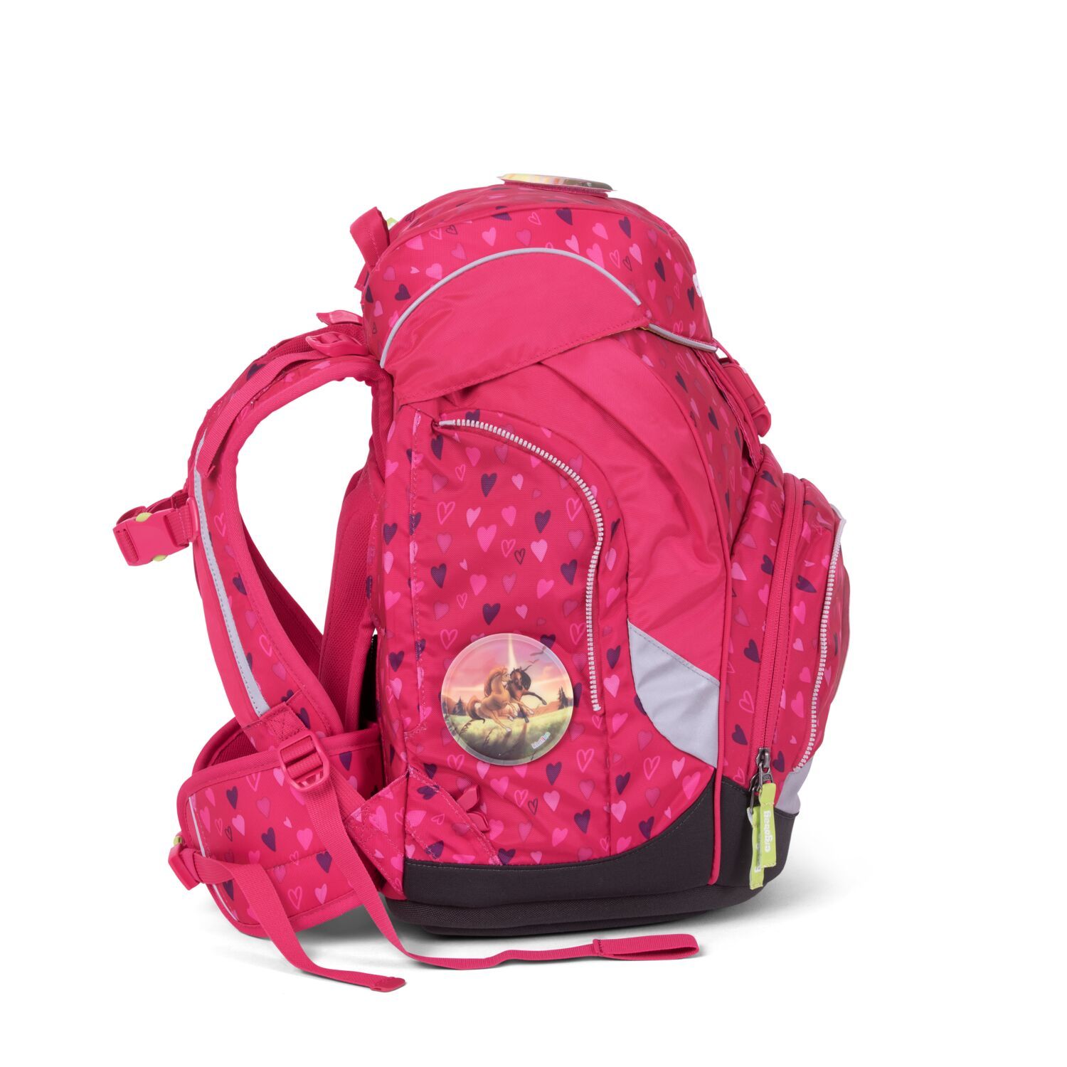 Ergobag School Backpack Set - 6 Piece Kids Backpack with Horse & Shoe Bear Design for Boys & Girls | Durable Lightweight Bookbag for Elementary Students, Daycare, Travel & Outdoor Activities