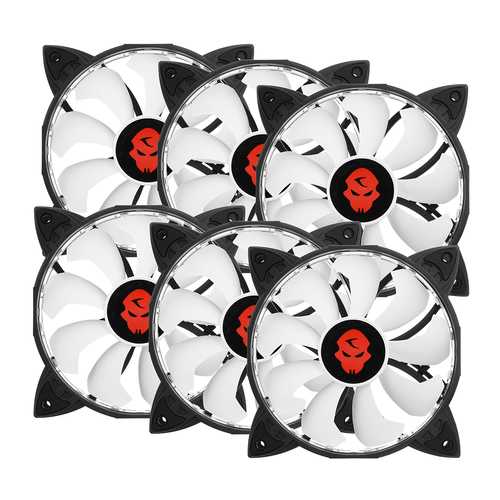 Coolmoon 6-Pack 120mm RGB PC Cooling Fans with Adjustable LED Lighting & Remote Controller - Perfect for Gaming PC, Case Modding, and Computer Cooling Systems