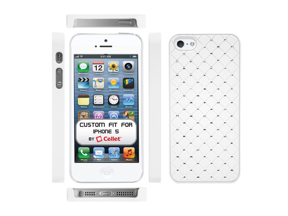 Cellet Crystals Proguard Protective Case for Apple iPhone 5 - Slim Clear White Cover with Shock Absorption | Perfect for Everyday Use, Travel & Outdoor Activities