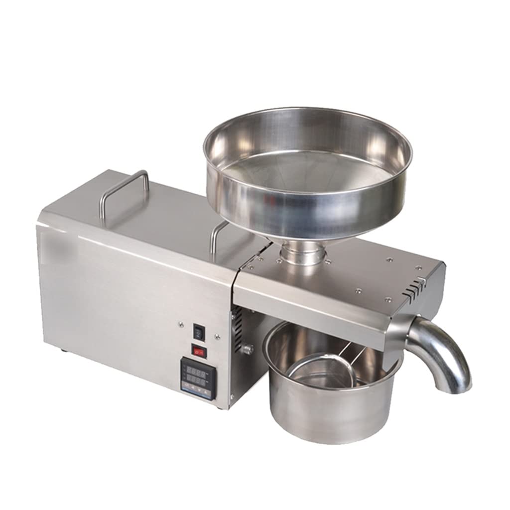 Automatic Commercial Oil Press Machine with Intelligent Temperature Control for Peanut, Castor & Perilla Seeds - Perfect for Home Kitchens, Restaurants & Small Businesses