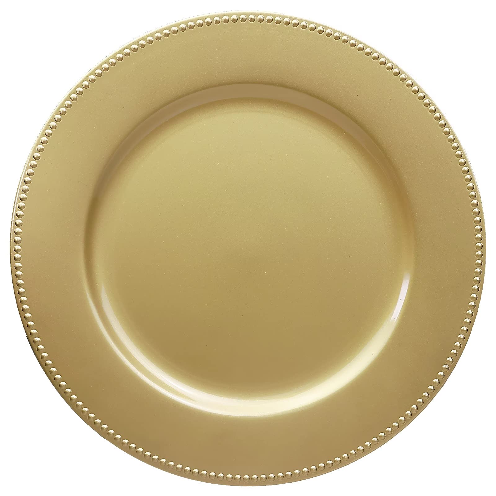 12-Pack Gold Beaded Charger Plates - 13