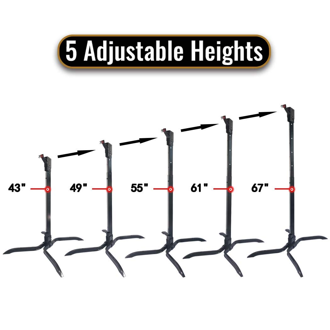Highwild Adjustable Target Stand System - AR500 Steel Shooting Target with Height Adjustable Mount for Outdoor Range Practice & Tactical Training