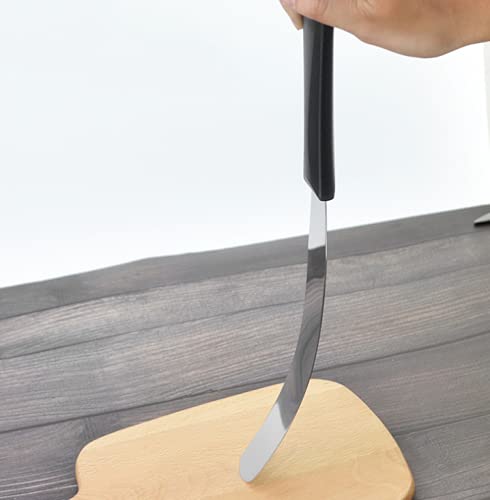 WOIWO Stainless Steel Cake Spatula - 1PC Angled Icing Spreader, Butter Knife for Baking | Perfect for Cake Decorating, Cookie Dough, and Dessert Preparation