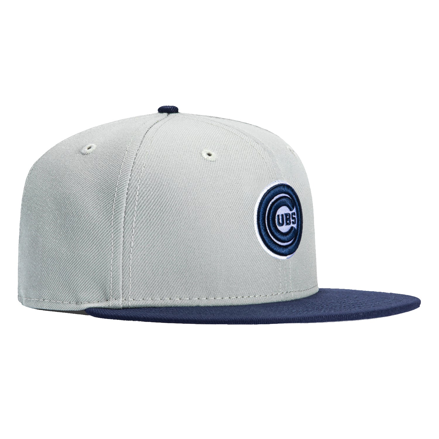 New Era 9Fifty Chicago Cubs Snapback Hat - Official MLB Logo Cap in Grey & Light Navy - Perfect for Baseball Games, Sports Events & Streetwear Fashion